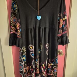 Floral Black Women's Top